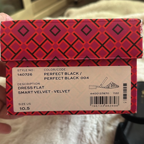Tory Burch dress flat Smart velvet sandals - Picture 5 of 6